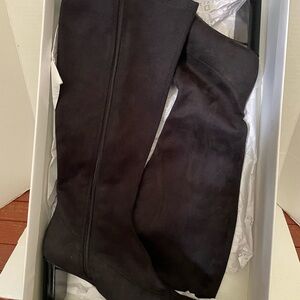 New in Box! Black Knee-High Boots with 3” Heel, Zippered, Size 9 1/2